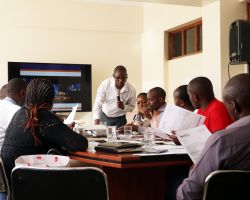 Clients enjoy and interact with a presentation
